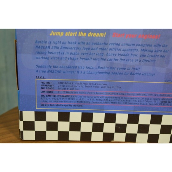 Vintage Barbie 50th Anniversary NASCAR Barbie Doll - Picture 6 of 8